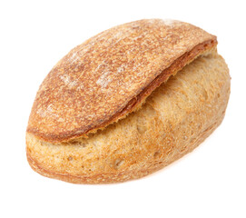 Loaf of bread isolated white background