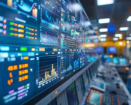 Smart Grid Control Center Monitoring Renewable Energy Flow and Efficiency Dashboard