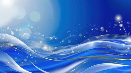 Stunning Blue Abstract Wave Background Design: Perfect for Modern Digital Art, Website Headers, and Creative Projects