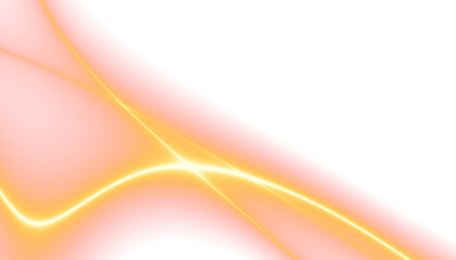 Energy lines with transparent gradient background. Elegant yellow and peach colours wavy line on Transparent png overlay background