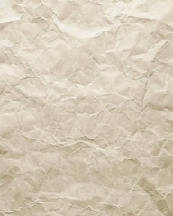 Fototapeta premium Crumpled beige paper texture background with organic creases