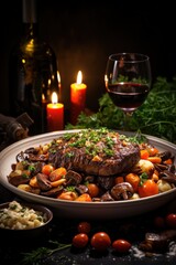 Beef Bourguignon with Pearl Onions. Best For Banner, Flyer, and Poster