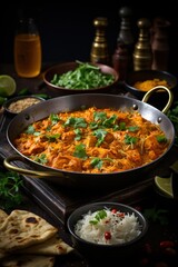 Chicken Curry with Basmati Rice. Best For Banner, Flyer, and Poster