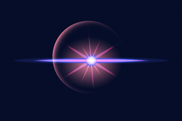 Neon Light Flare and glowing Lens Effect for video editing and design with a modern touch