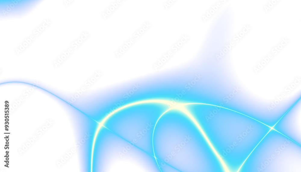Poster Energy lines with transparent gradient background. Elegant rainbow colours wavy line on Transparent png overlay background