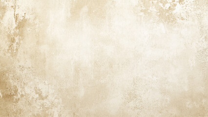 A white and brown wall covered in rust is captured up close, brown concrete wall as background, cement or stone old texture