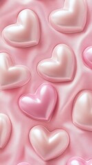 Pink hearts forming a romantic background for valentine's day