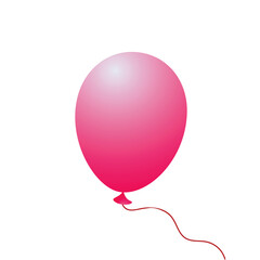 Pink Color balloon on white background