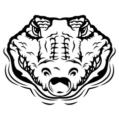 Alligator | Crocodile | Zoo Animal | Wildlife | Crocodile Head | Lake Monster | Tropical Predator | Wild Animal | Original Illustration | Vector and Clipart | Cutfile and Stencil