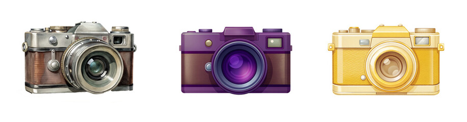 Camera Illustration on Transparent Background – High-Quality PNG Image