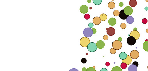  Multicolored confetti on white