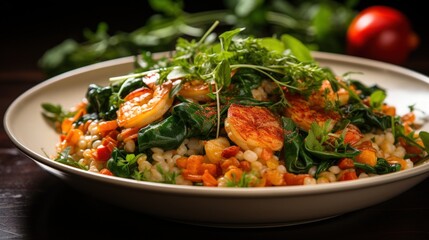 Fregola with Seafood Brodetto. Best For Banner, Flyer, and Poster