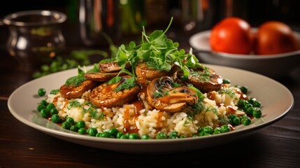 Gourmet Mushroom Risotto. Best For Banner, Flyer, and Poster