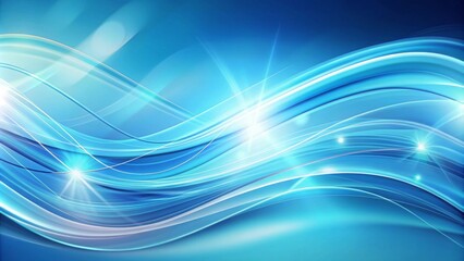 Fototapeta premium Abstract vibrant background with dynamic wavy lines and light blue shapes
