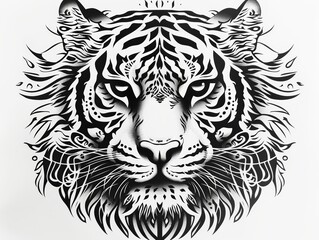 Fototapeta premium Tiger head. Polygonal low poly style vector illustration.