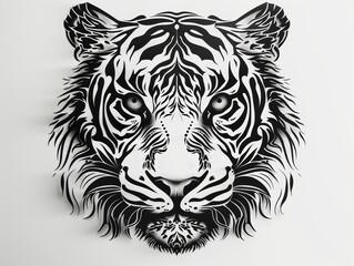 Fototapeta premium Tiger head. Polygonal low poly style vector illustration.