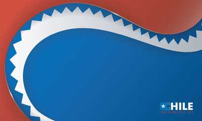 Chile background design with zigzag design in white big shape
