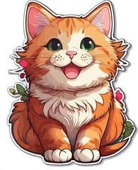 cute and adorable cat sticker 2
