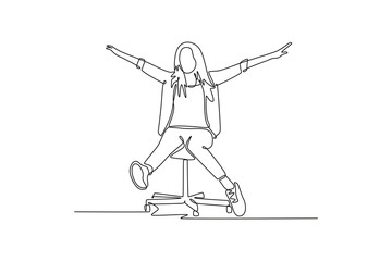 Work and play hard concept. Single line draw design vector graphic illustration.