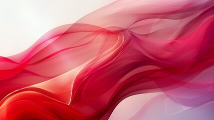 Obraz premium An abstract wave of flowing red and pink hues, creating a sense of movement and depth.