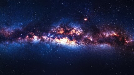 Fototapeta premium A stunning view of a galaxy filled with stars and cosmic colors.