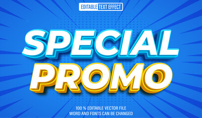 Editable 3d text style effect - Special Promo text effect Template