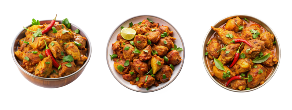 Cut Out Chicken Achari on Transparent Background – PNG File