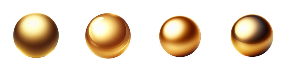 Metallic gold ball clip art	