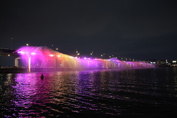 Banpo Bridge with Rainbow Fountain