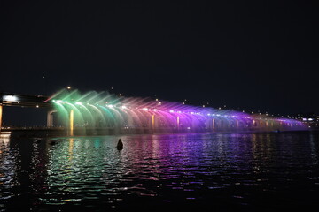 Banpo Bridge with Rainbow Fountain