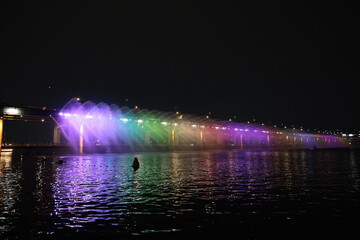 Banpo Bridge with Rainbow Fountain
