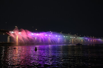 Banpo Bridge with Rainbow Fountain