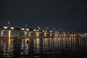 Banpo Bridge with Rainbow Fountain