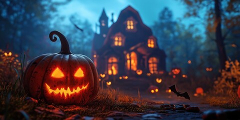 Witch in a Spooky Halloween Forest created by ai