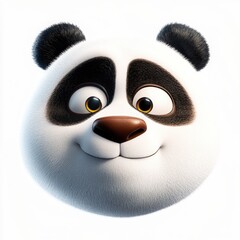 Fototapeta premium A melancholic panda expressing sadness against a light backdrop