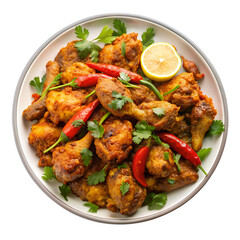 Fototapeta premium Chicken Achari Tikka on Transparent Background – High-Quality PNG Image