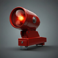 Fototapeta premium 3d render of a red and white lamp