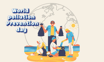 World pollution prevention day, illustration design,2 December 