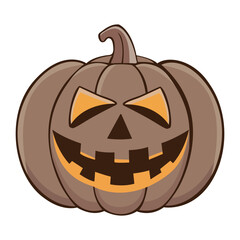 Colorful Halloween Pumpkin Illustration