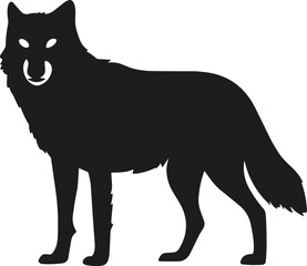 A Wolf Silhouette Vector