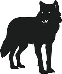 A Wolf Silhouette Vector