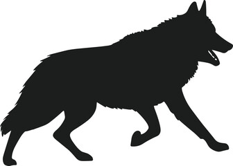 A Wolf Silhouette Vector