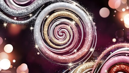 Abstract glitter Background with bokeh light, created with generative AI technology

