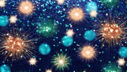 Fototapeta premium Abstract glitter Background with bokeh light, created with generative AI technology