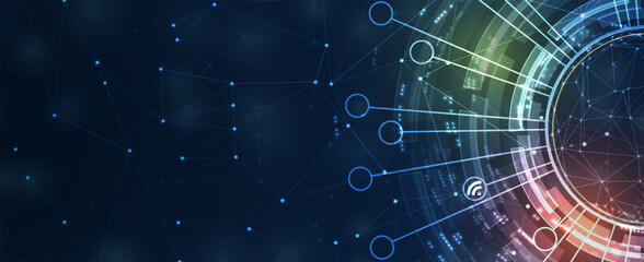 Obraz premium Revolutionizing Internet Business with Futuristic Data Technologies