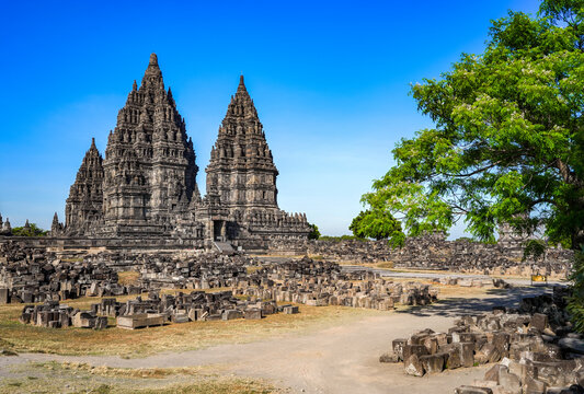 Prambanan Temple is the largest hindu temple compound dedicated to Shiva in yogyakarta, Indonesia.