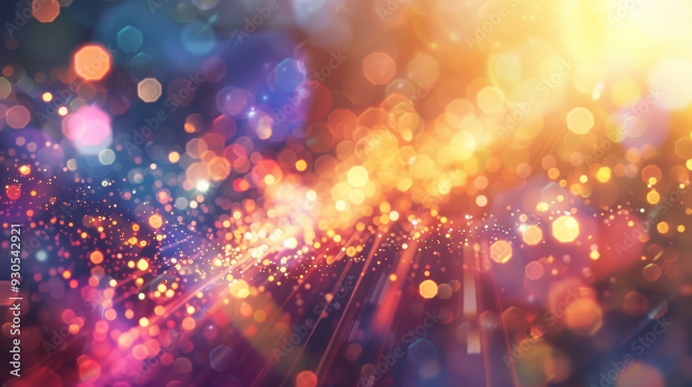 Poster Light flare with prismatic effects and shimmering lights