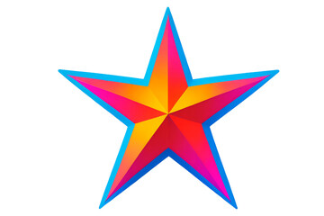 Obraz premium colorful star on transparent background
