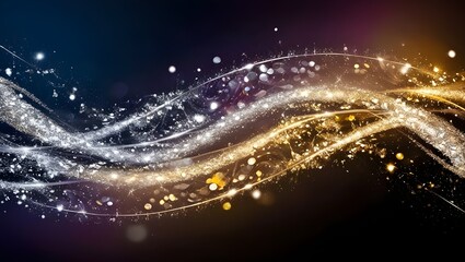 Obraz premium Abstract glitter Background with bokeh light, created with generative AI technology 