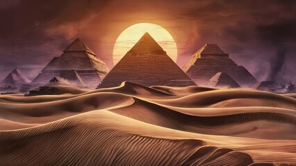 "Sunset Over the Pyramids: A Desert Adventure"